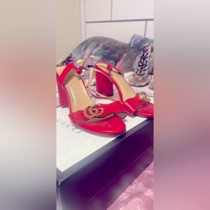 Gucci low red heels